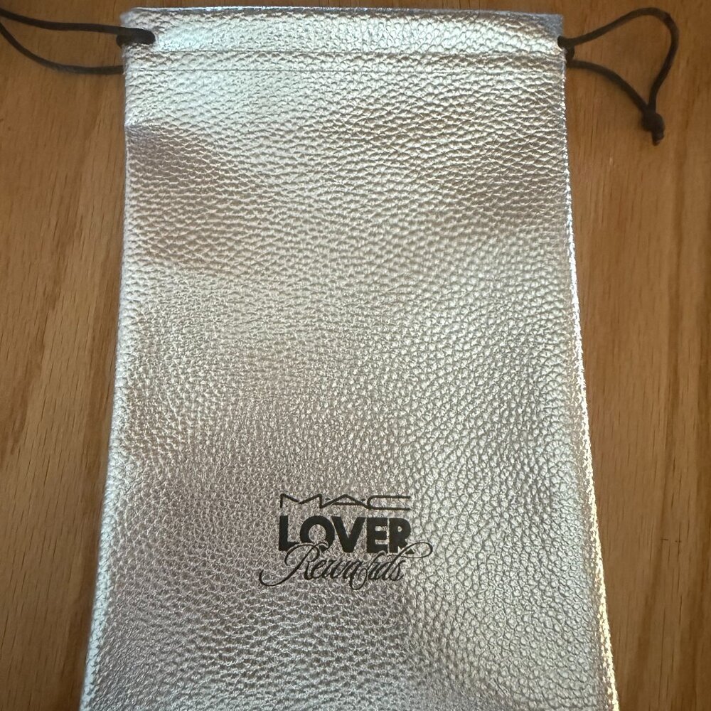 Mac Lover Reward Cosmetic Pouch Makeup Bag Silver 9” X 6”